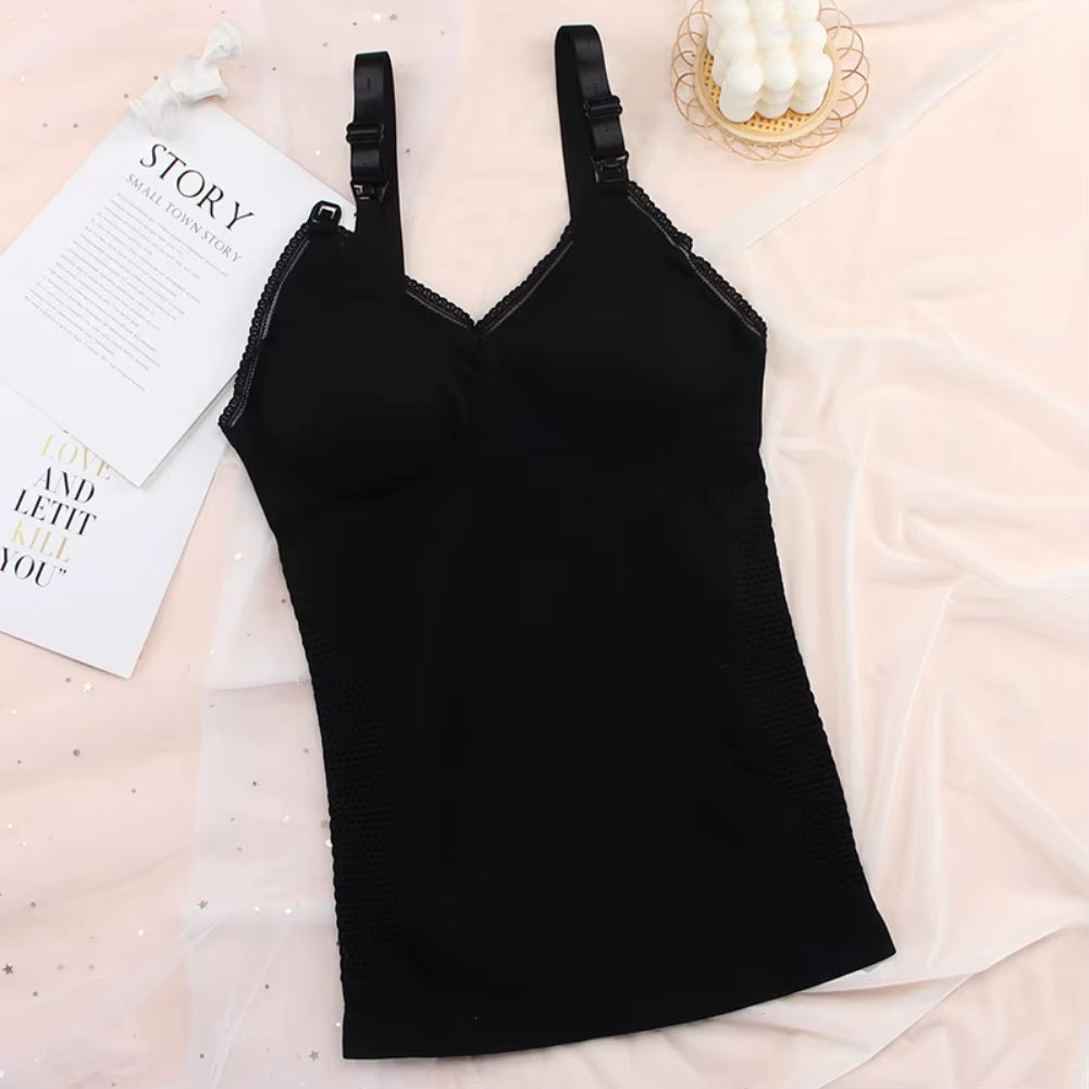 Summer Breast Feeding Tanks Strap Nursing Tank Breastfeeding Pregnant Women Vest Top Breathable Nursing Tops Maternity Clothes