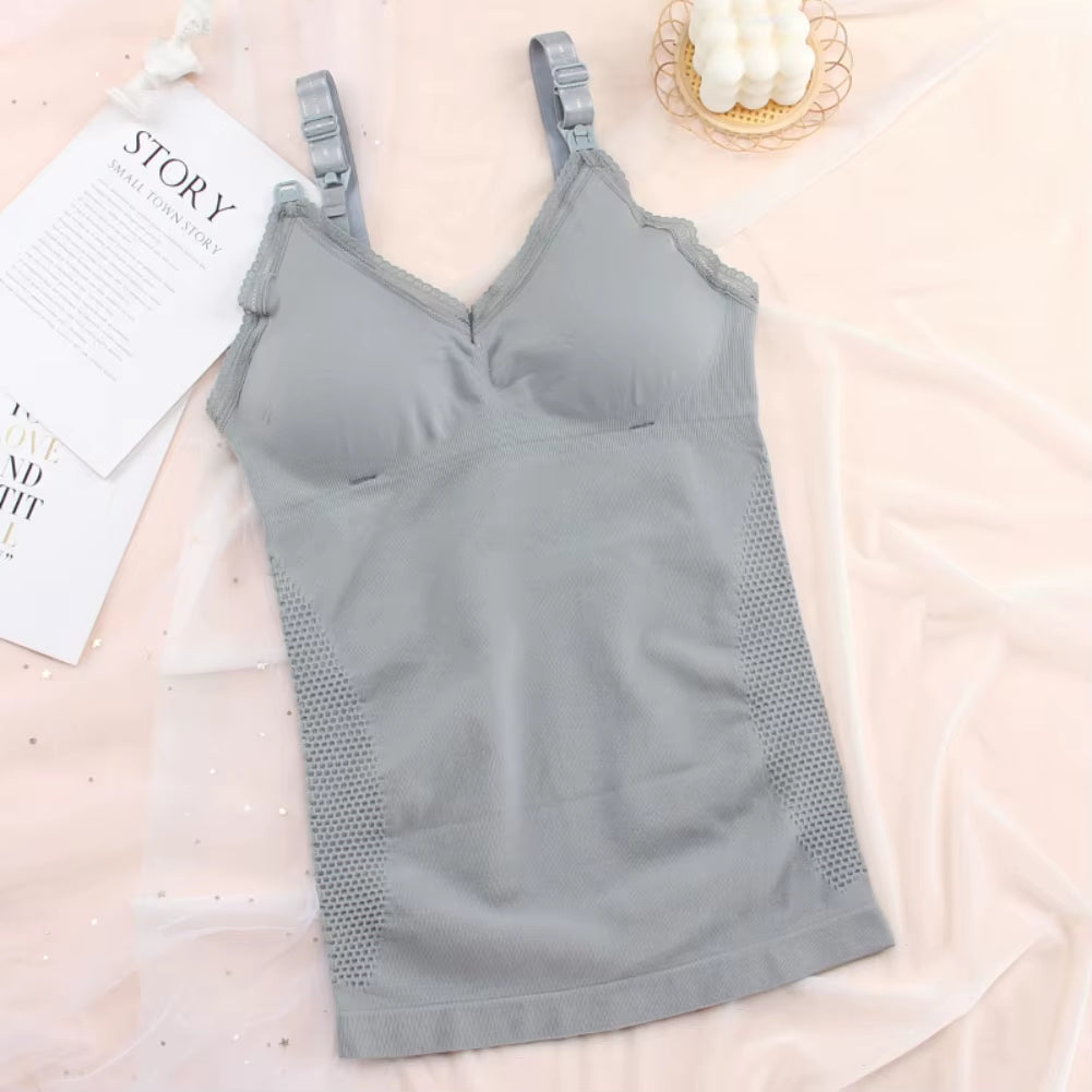 Summer Breast Feeding Tanks Strap Nursing Tank Breastfeeding Pregnant Women Vest Top Breathable Nursing Tops Maternity Clothes