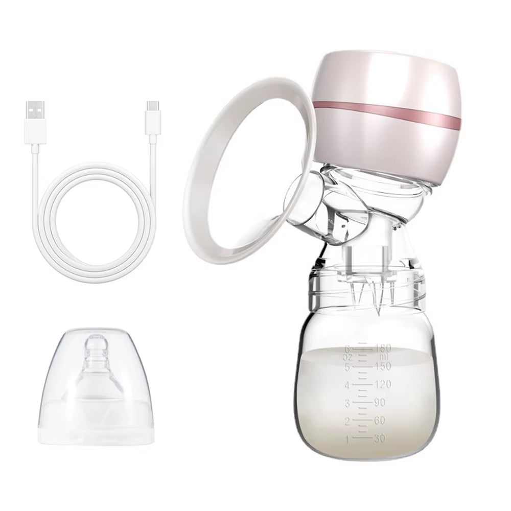 Electric Breast Pump Breast Pump with LED Screen Milk Puller for Breastfeeding Low Noise with 180Ml Milk Bottle Bpa-Free