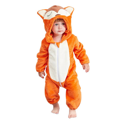 Toddler Green Dinosaur Bodysuit Anime Unicorn Play Pajamas Halloween Animal Role Play Baby Flannel Lion Costume Warm Pajamas