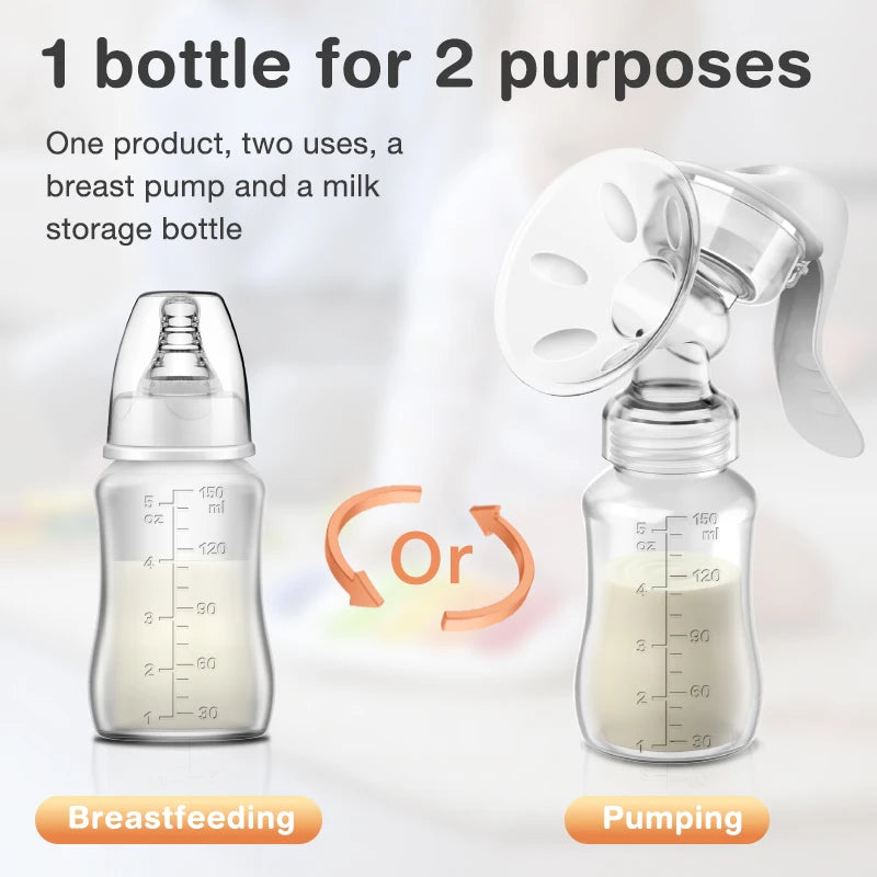 Breast Pump Baby Nipple Manual Suction Milk Pump Feeding Breasts Pumps Milk Bottle Sucking Postpartum Supplies BPA Free